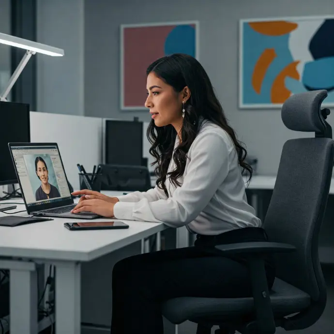 Especialista de soporte técnico atendiendo incidencia desde mesa de ayuda empresarial