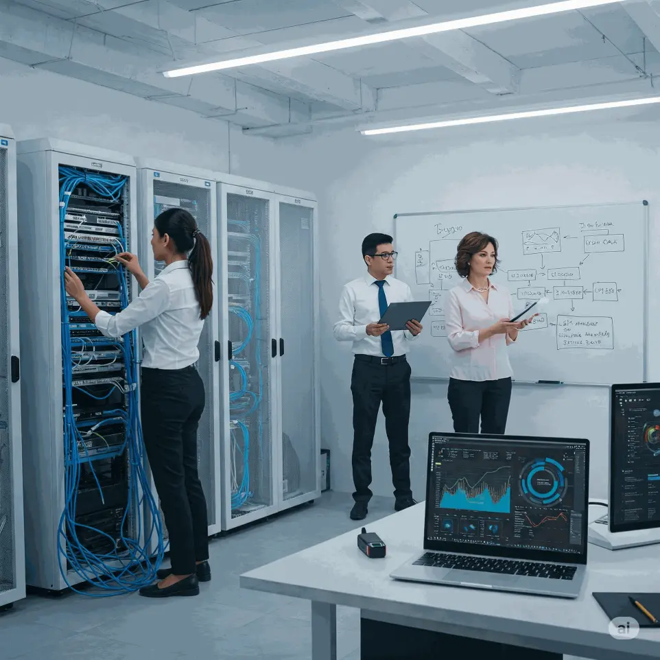 Centro de datos o site implementado con soluciones de infraestructura TI